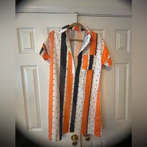 Multi color striped dress